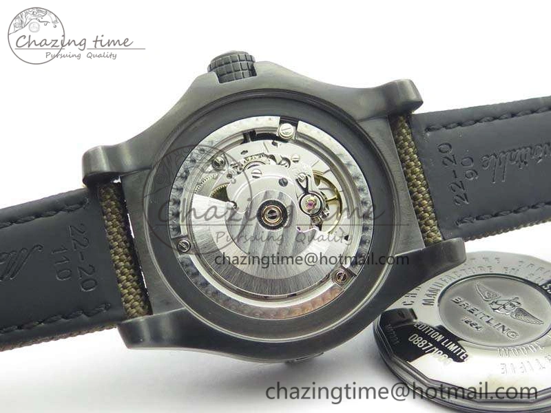 Avenger II Seawolf DLC Best Edition Black Dial On Nylon Strap A2836 (Free Leather Strap) V2