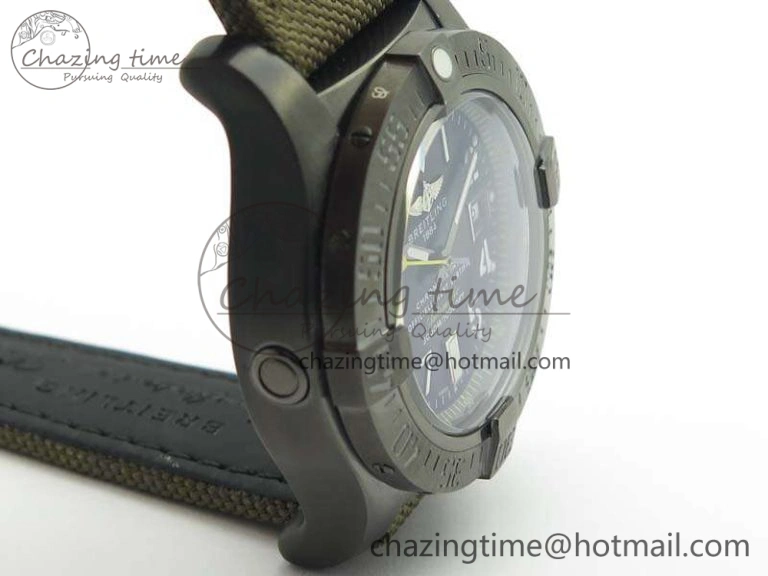 Avenger II Seawolf DLC Best Edition Black Dial On Nylon Strap A2836 (Free Leather Strap) V2