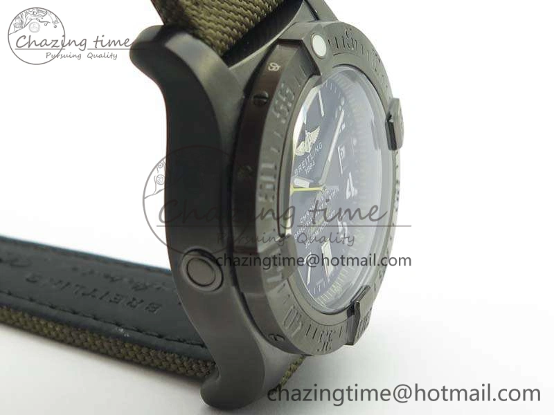 Avenger II Seawolf DLC Best Edition Black Dial On Nylon Strap A2836 (Free Leather Strap) V2