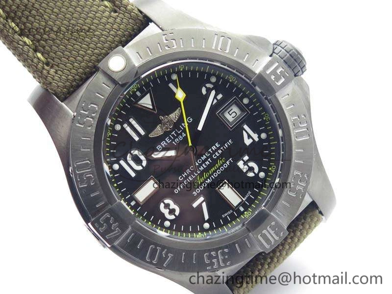 Avenger II Seawolf DLC Best Edition Black Dial On Nylon Strap A2836 (Free Leather Strap) V2