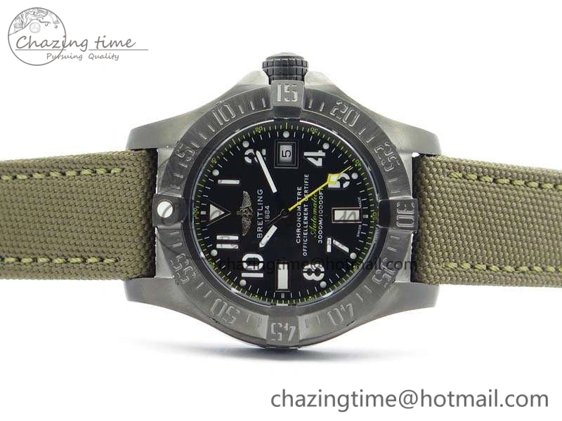 Avenger II Seawolf DLC Best Edition Black Dial On Nylon Strap A2836 (Free Leather Strap) V2