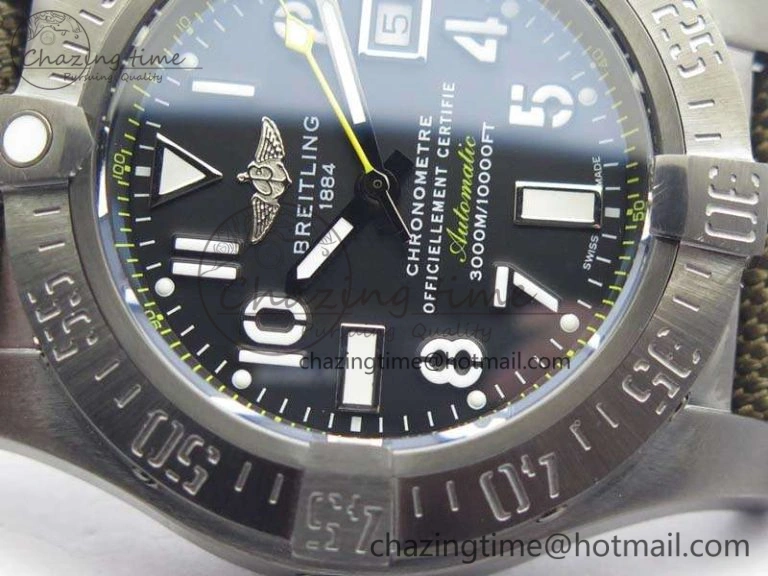 Avenger II Seawolf DLC Best Edition Black Dial On Nylon Strap A2836 (Free Leather Strap) V2