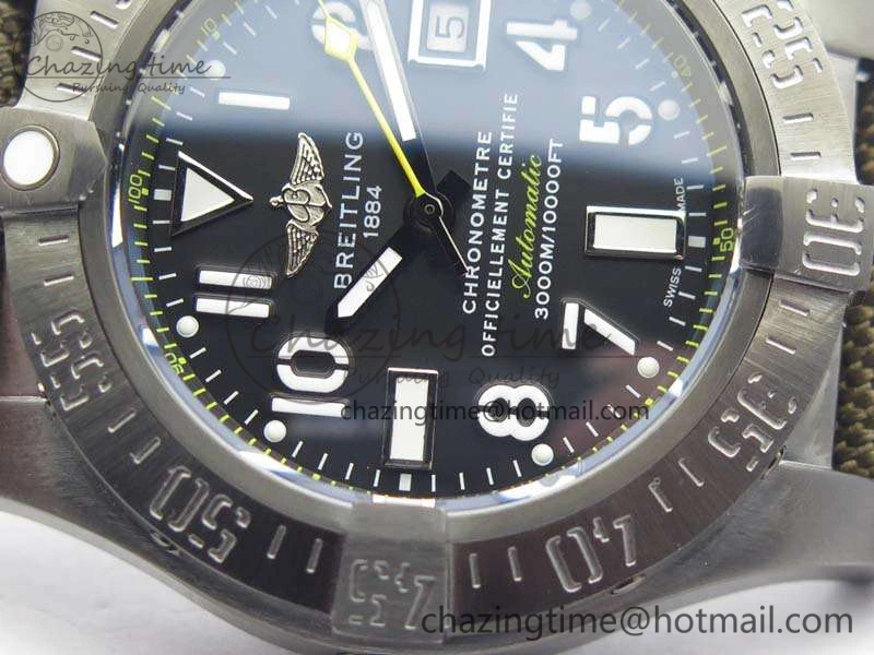 Avenger II Seawolf DLC Best Edition Black Dial On Nylon Strap A2836 (Free Leather Strap) V2