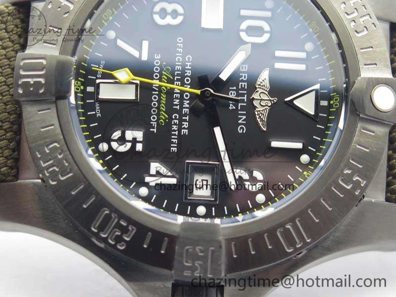 Avenger II Seawolf DLC Best Edition Black Dial On Nylon Strap A2836 (Free Leather Strap) V2