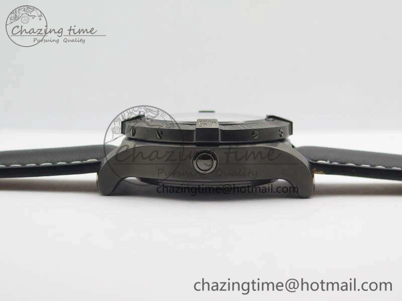 Avenger II Seawolf DLC Best Edition Black Stick Dial On Leather Strap A2836 (Free Leather Strap) V2