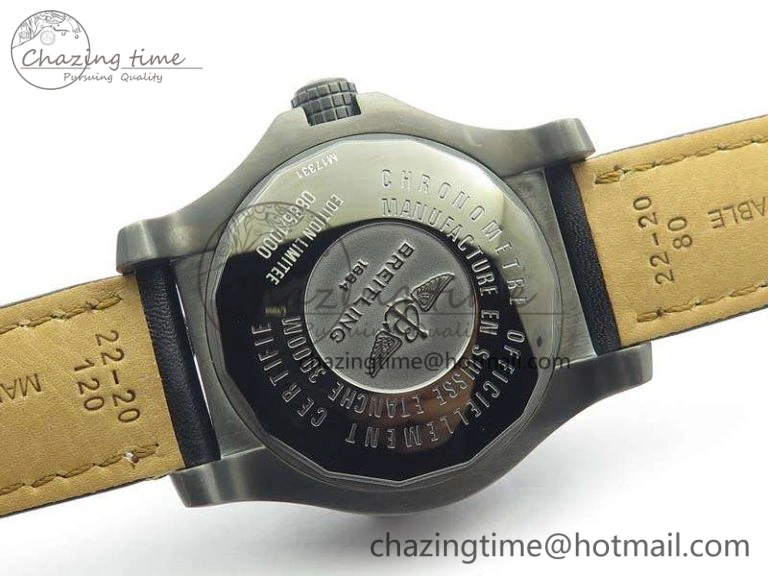 Avenger II Seawolf DLC Best Edition Black Stick Dial On Leather Strap A2836 (Free Leather Strap) V2