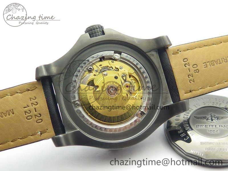 Avenger II Seawolf DLC Best Edition Black Stick Dial On Leather Strap A2836 (Free Leather Strap) V2