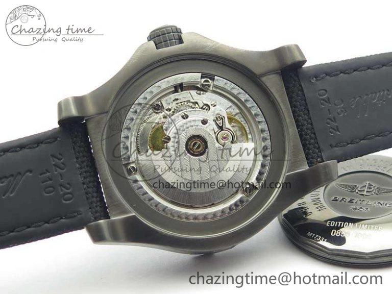 Avenger II Seawolf DLC Best Edition Black Stick Dial On Nylon Strap A2836 (Free Leather Strap) V2