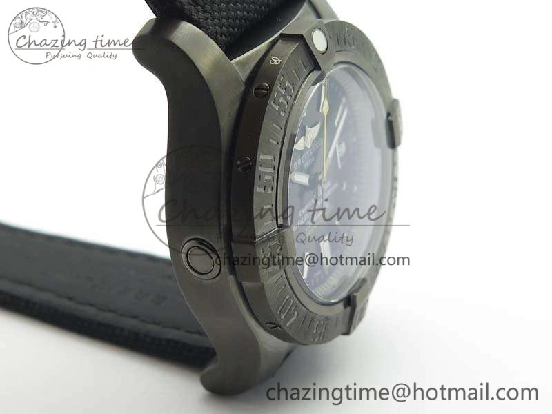 Avenger II Seawolf DLC Best Edition Black Stick Dial On Nylon Strap A2836 (Free Leather Strap) V2