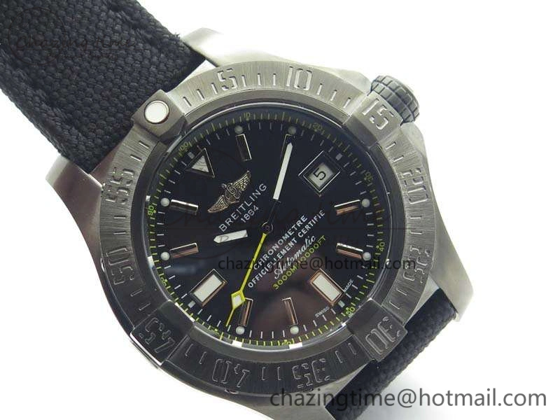 Avenger II Seawolf DLC Best Edition Black Stick Dial On Nylon Strap A2836 (Free Leather Strap) V2
