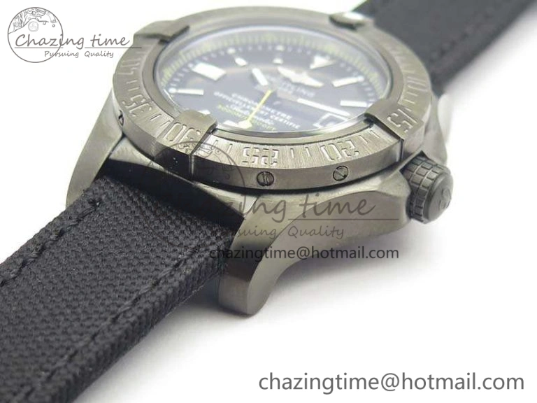 Avenger II Seawolf DLC Best Edition Black Stick Dial On Nylon Strap A2836 (Free Leather Strap) V2