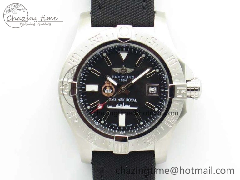 Avenger II Seawolf HMS ARK Royal SS 1:1 Best Edition Black Dial On Nylon Strap A2836