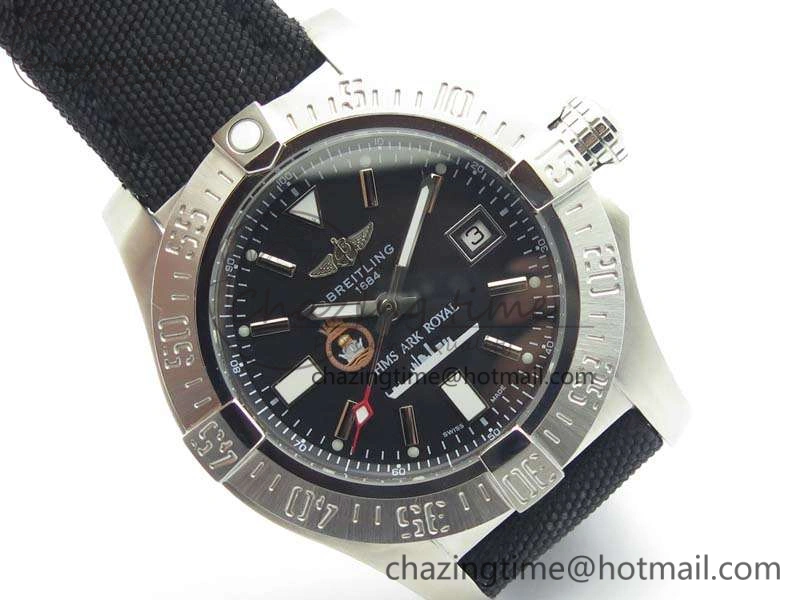 Avenger II Seawolf HMS ARK Royal SS 1:1 Best Edition Black Dial On Nylon Strap A2836