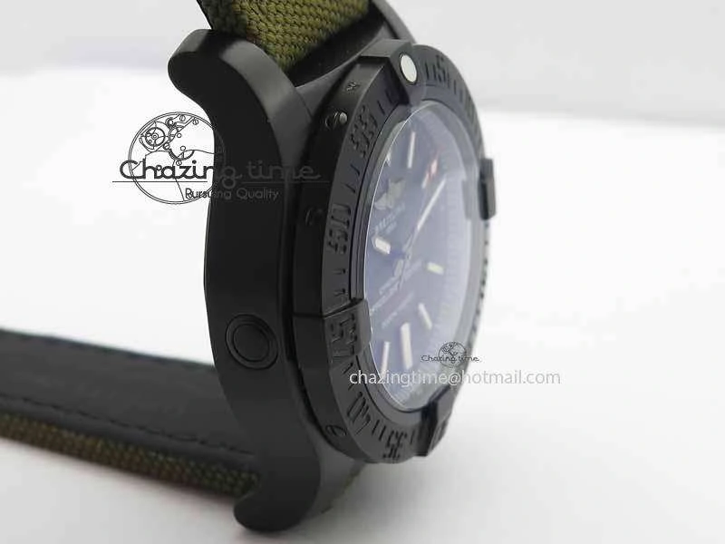 Avenger II Seawolf PVD Black CF Dial On Green Nylon Strap A2836