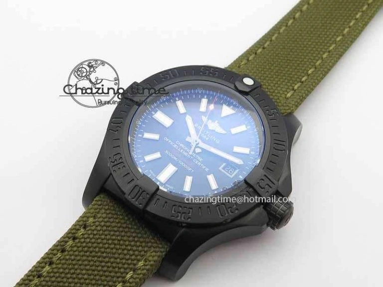 Avenger II Seawolf PVD Black CF Dial On Green Nylon Strap A2836