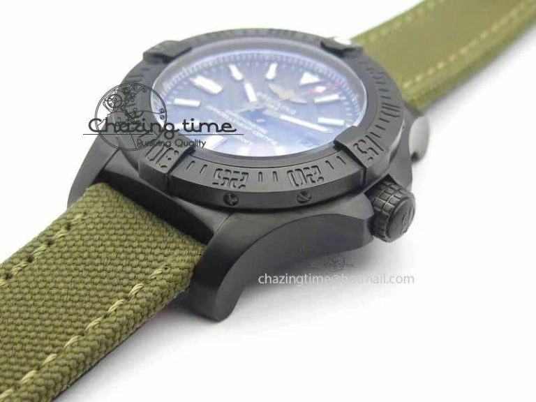 Avenger II Seawolf PVD Black CF Dial On Green Nylon Strap A2836