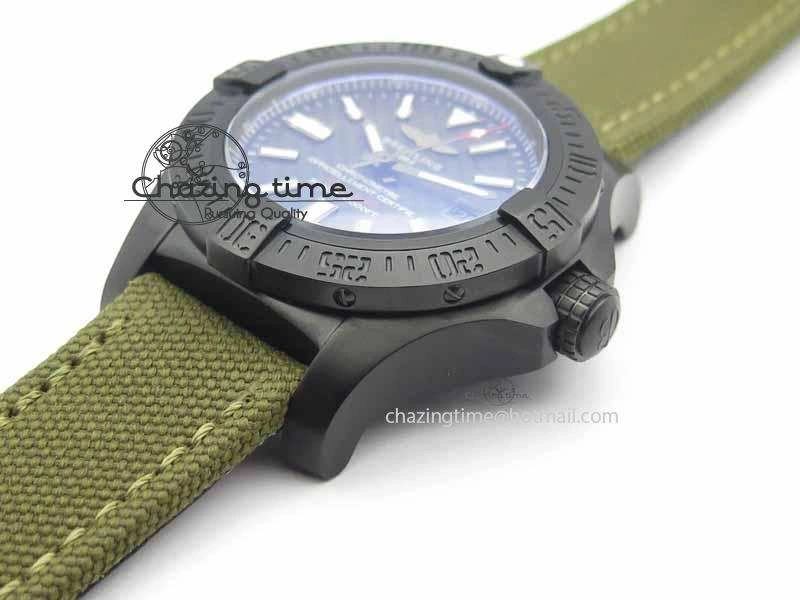 Avenger II Seawolf PVD Black CF Dial On Green Nylon Strap A2836