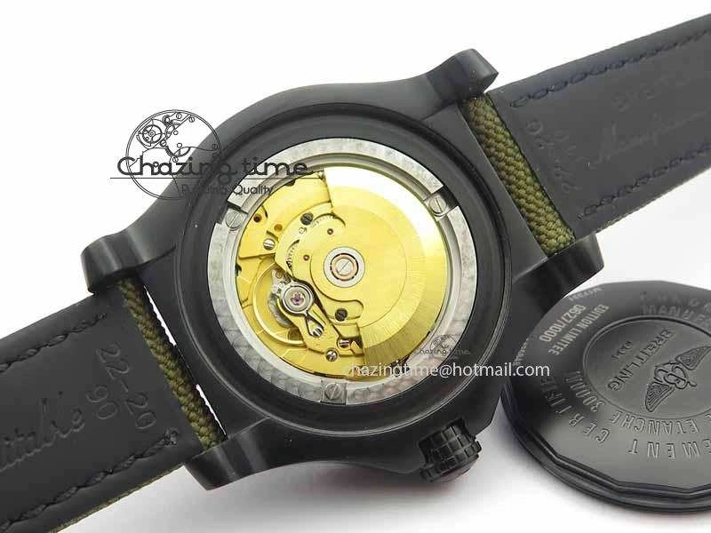 Avenger II Seawolf PVD Black CF Dial On Green Nylon Strap A2836