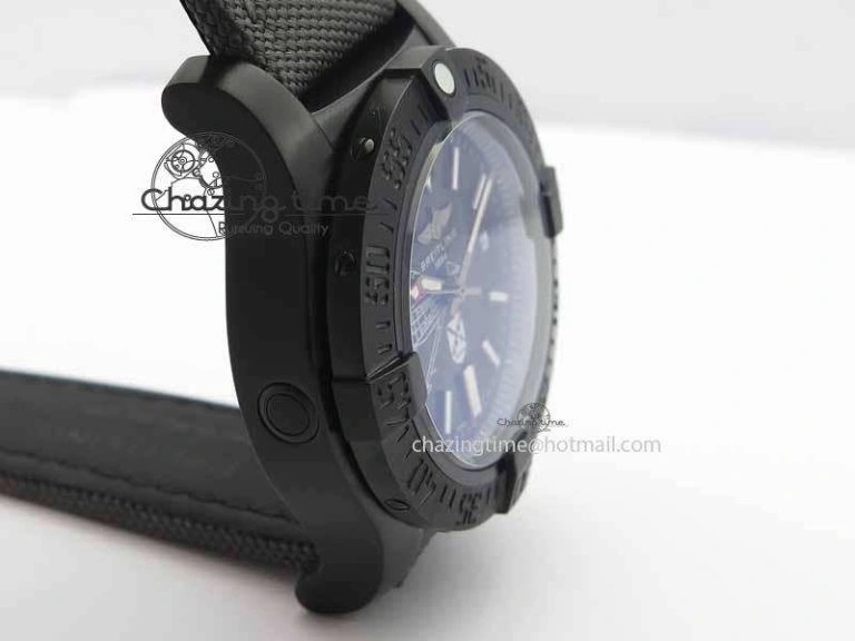 Avenger II Seawolf PVD Black Dial On Gray Nylon Strap A2836