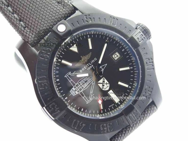 Avenger II Seawolf PVD Black Dial On Gray Nylon Strap A2836