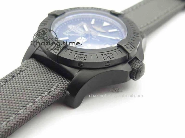 Avenger II Seawolf PVD Black Dial On Gray Nylon Strap A2836