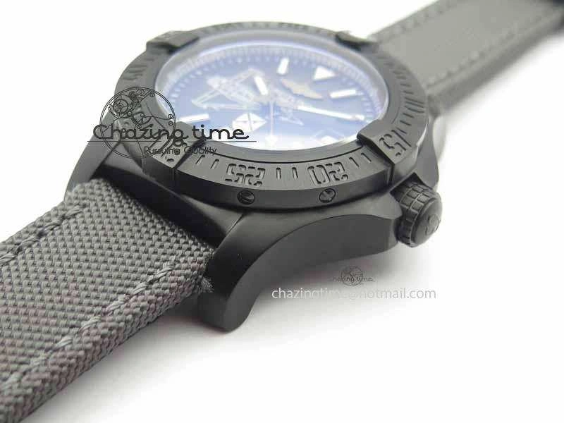 Avenger II Seawolf PVD Black Dial On Gray Nylon Strap A2836