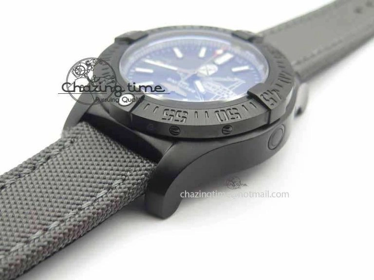 Avenger II Seawolf PVD Black Dial On Gray Nylon Strap A2836