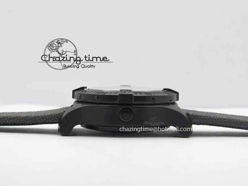Avenger II Seawolf PVD Black Dial On Gray Nylon Strap A2836