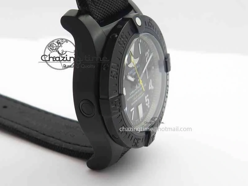 Avenger II Seawolf PVD Black Dial Yellow Markers On Black Nylon Strap A2836