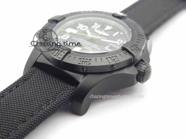 Avenger II Seawolf PVD Black Dial Yellow Markers On Black Nylon Strap A2836
