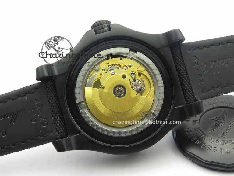 Avenger II Seawolf PVD Black Dial Yellow Markers On Black Nylon Strap A2836