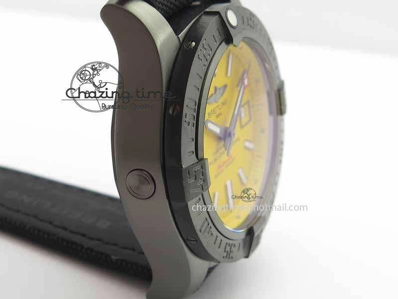 Avenger II Seawolf PVD GF 1:1 Best Edition Yellow Dial On Black Nylon Strap A2824