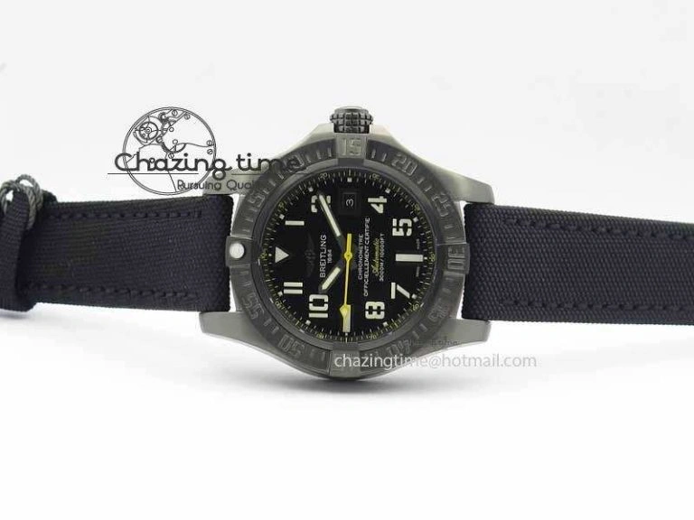 Avenger II Seawolf PVD HK Limited Edition GF 1:1 Best Edition Black Dial On Black Nylon Strap A2824