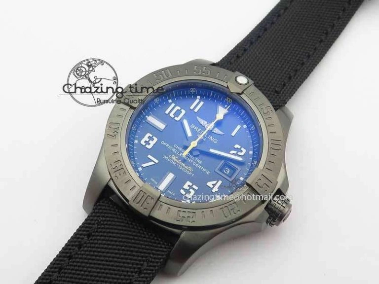 Avenger II Seawolf PVD HK Limited Edition GF 1:1 Best Edition Black Dial On Black Nylon Strap A2824