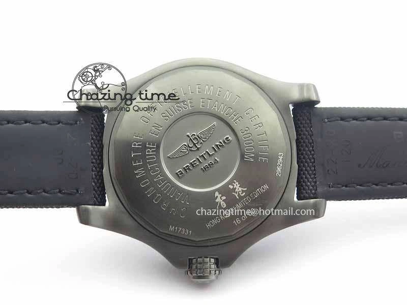 Avenger II Seawolf PVD HK Limited Edition GF 1:1 Best Edition Black Dial On Black Nylon Strap A2824