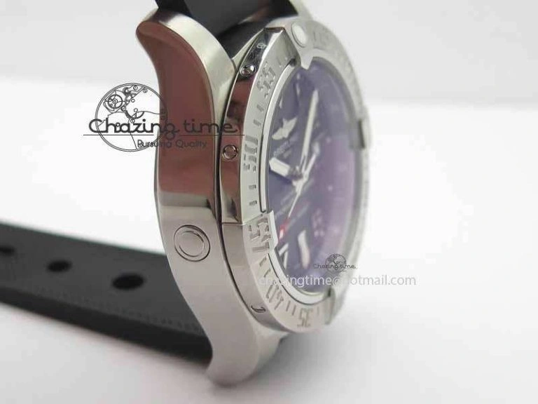Avenger II Seawolf SS GF 1:1 Best Edition Black Dial On Black Rubber Strap A2836