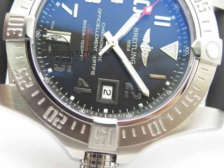 Avenger II Seawolf SS GF 1:1 Best Edition Black Dial On Black Rubber Strap A2836