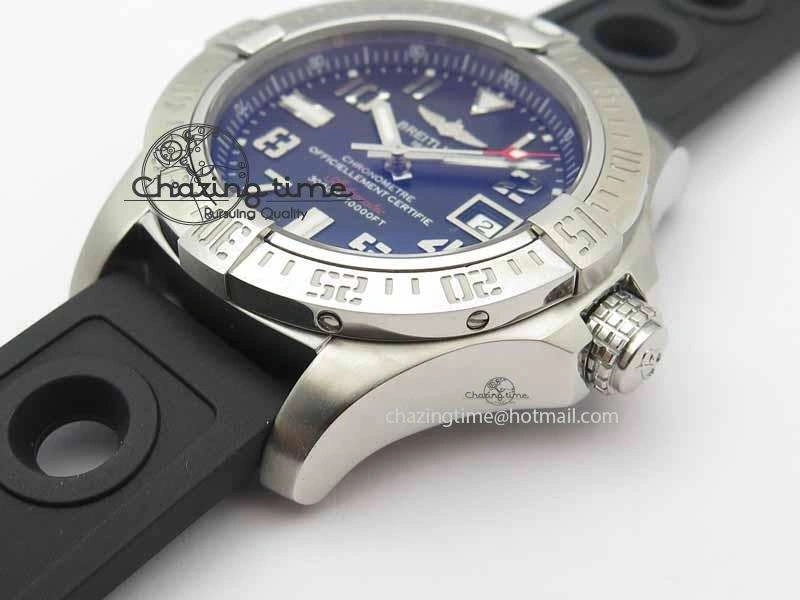 Avenger II Seawolf SS GF 1:1 Best Edition Black Dial On Black Rubber Strap A2836