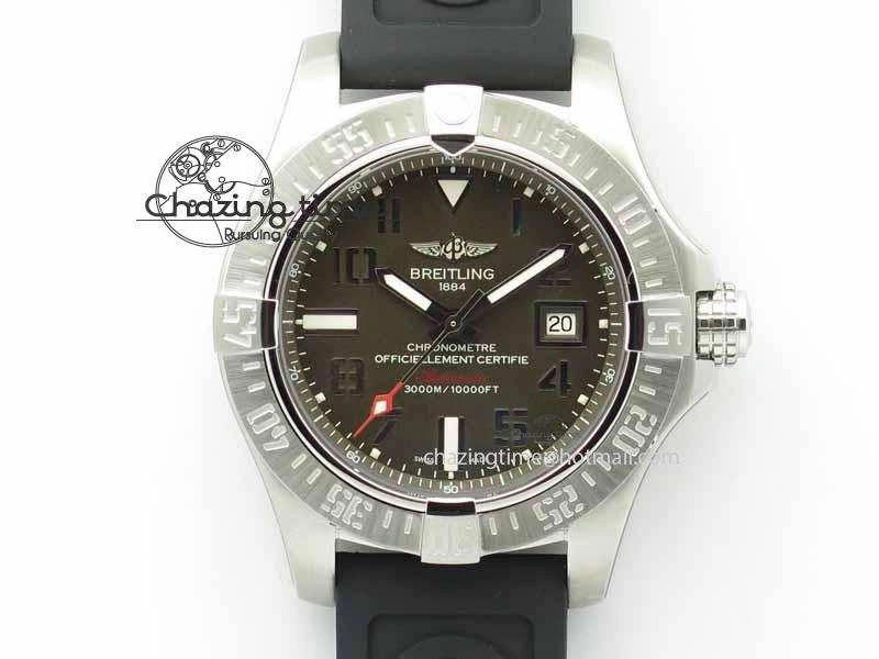 Avenger II Seawolf SS GF 1:1 Best Edition Gray Dial On Black Rubber Strap A2836
