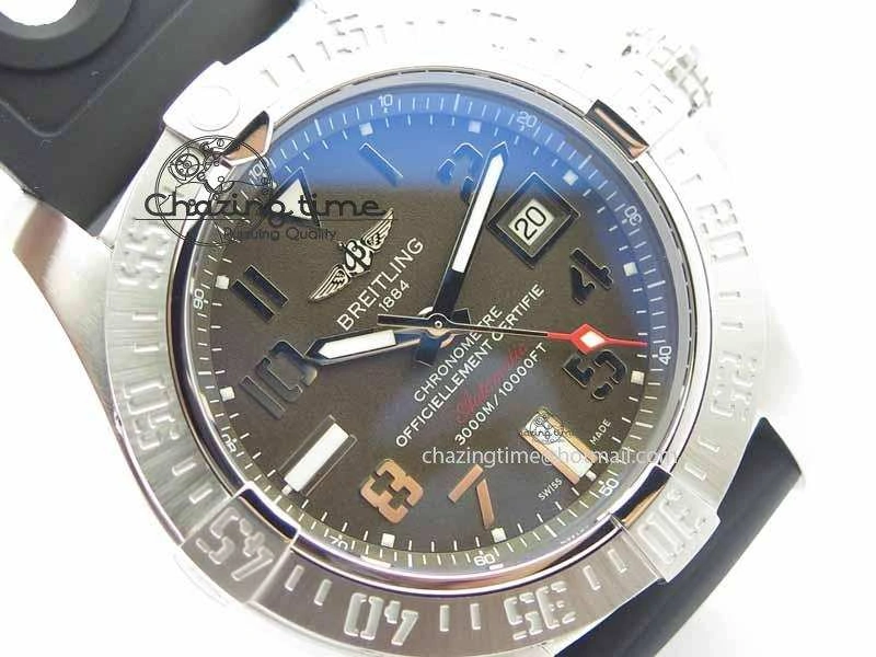 Avenger II Seawolf SS GF 1:1 Best Edition Gray Dial On Black Rubber Strap A2836
