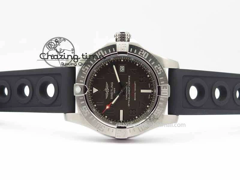 Avenger II Seawolf SS GF 1:1 Best Edition Gray Dial On Black Rubber Strap A2836