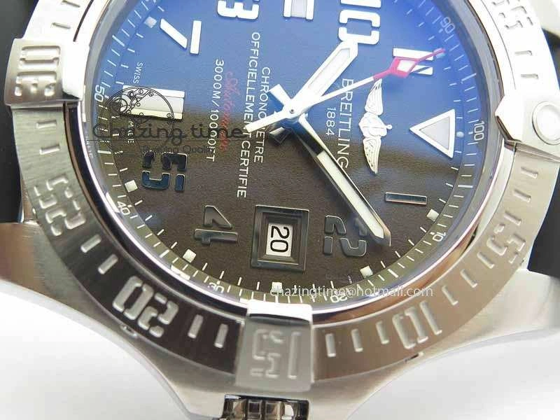 Avenger II Seawolf SS GF 1:1 Best Edition Gray Dial On Black Rubber Strap A2836