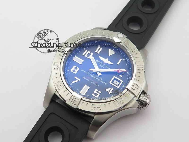 Avenger II Seawolf SS GF 1:1 Best Edition Gray Dial On Black Rubber Strap A2836