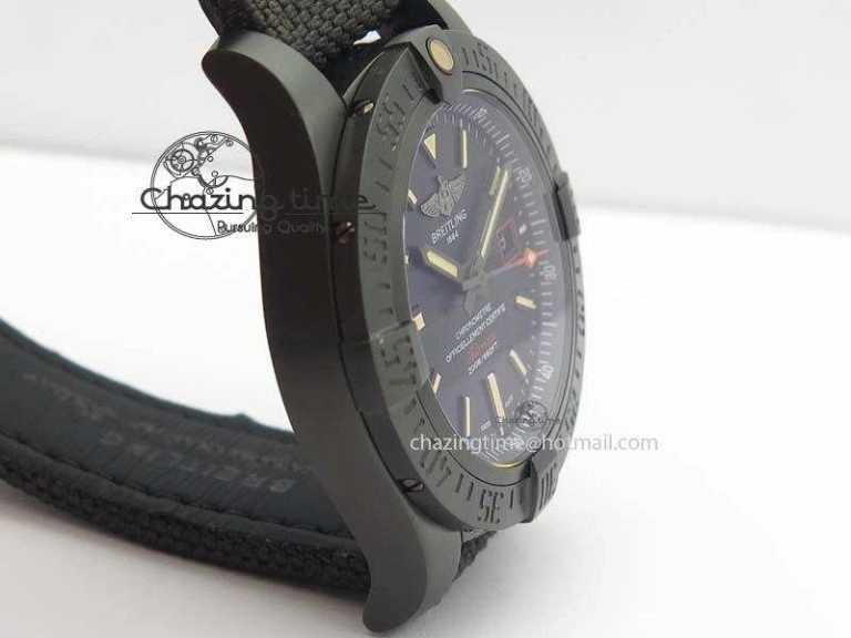 Avenger Seawolf DLC Black Dial On Black Nylon Strap A2824