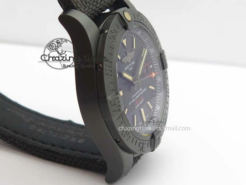 Avenger Seawolf DLC Black Dial On Black Nylon Strap A2824