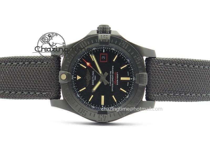 Avenger Seawolf DLC Black Dial On Black Nylon Strap A2824