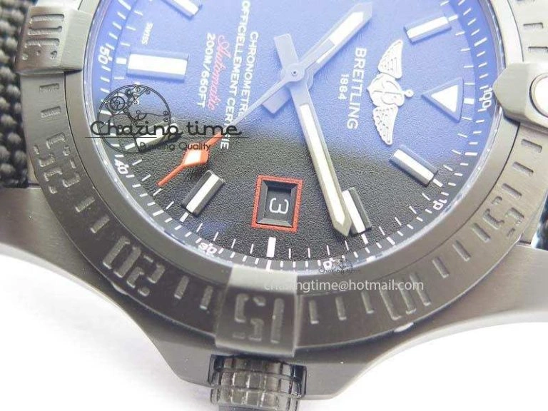 Avenger Seawolf DLC Black Dial On Black Nylon Strap A2824
