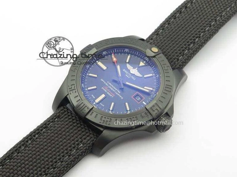 Avenger Seawolf DLC Black Dial On Black Nylon Strap A2824