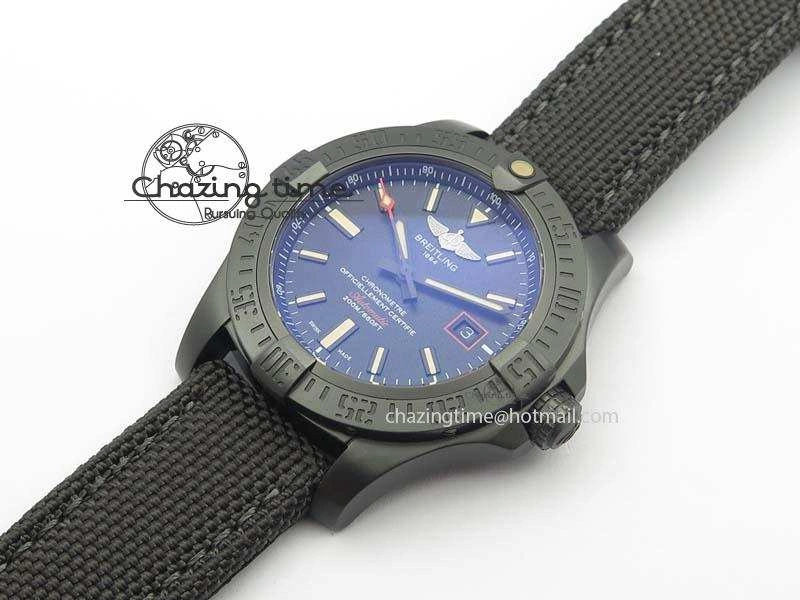 Avenger Seawolf DLC Black Dial On Black Nylon Strap A2824