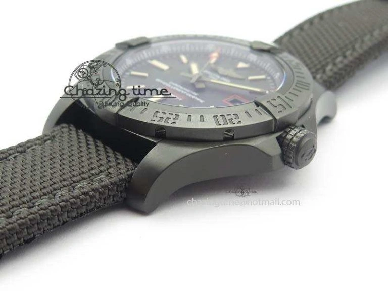 Avenger Seawolf DLC Black Dial On Black Nylon Strap A2824